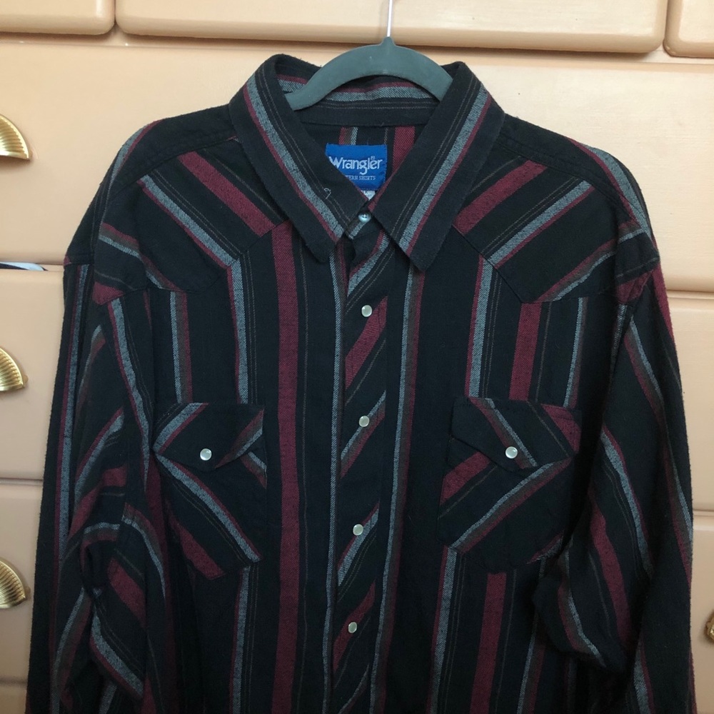Vintage Wrangler cowboy shirt with stripes